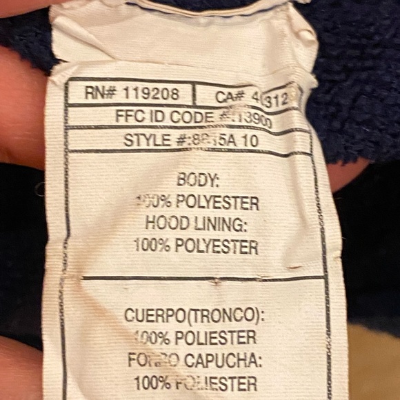 Adidas Norte Dame Navy Hooded Sweatshirt / Sewn Logo Front Chest / Unisex Size S - Picture 15 of 16